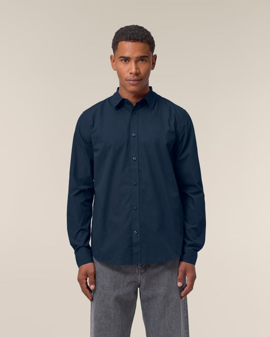Organic Poplin Long Sleeve Shirt - Mens