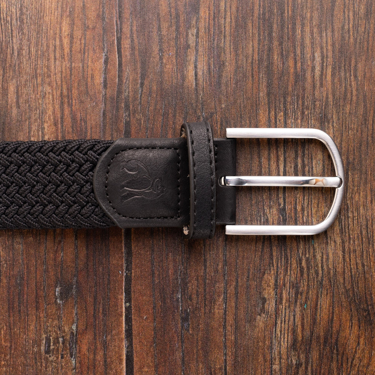 Swole Panda Recycled Woven Belt in Jet Black