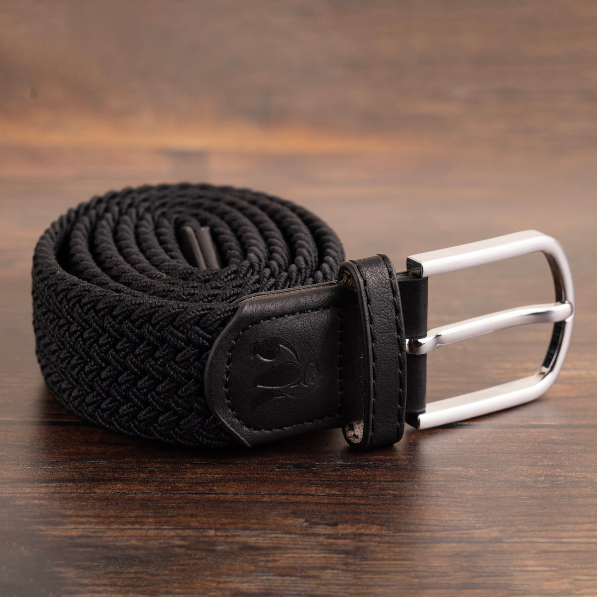 Swole Panda Recycled Woven Belt in Jet Black