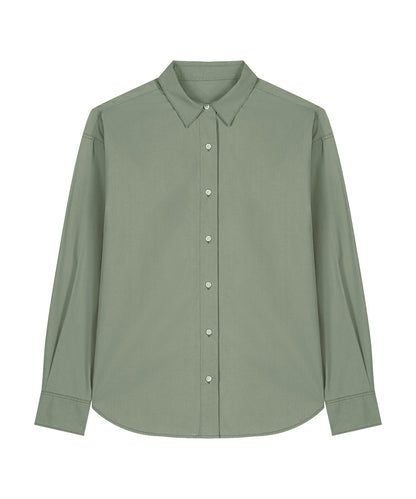 Organic Poplin Long Sleeve Shirt: Mens