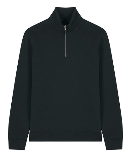 Organic Zip Neck Sweatshirt: Unisex