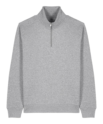 Organic Zip Neck Sweatshirt: Unisex