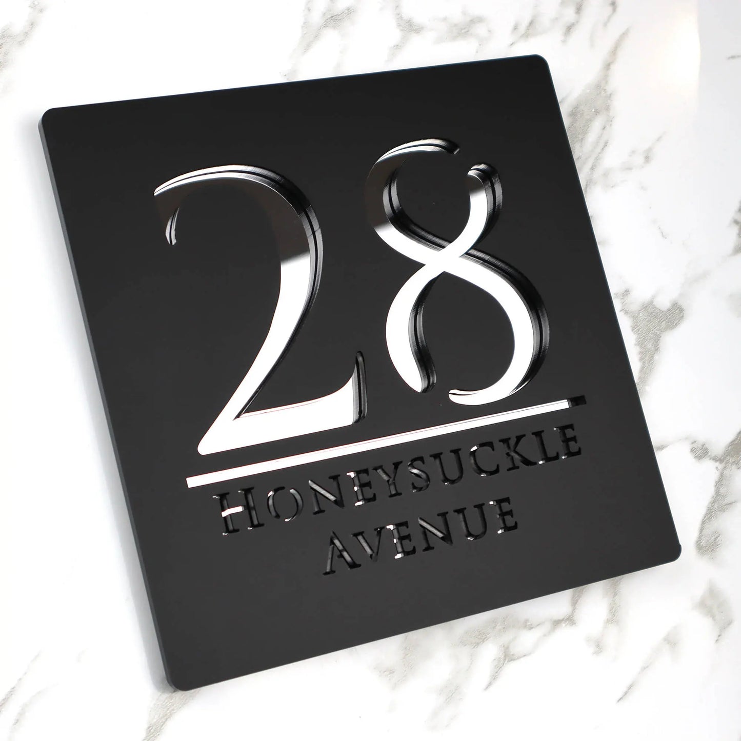 Letrero de acrílico personalizado con números de casa modernos, placa con letras 3D para puerta, dirección, calle, nombre, decoración del hogar