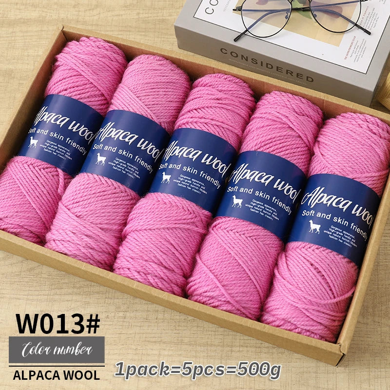 500g Coarse Hand-Weaving Alpaca Wool Yarn