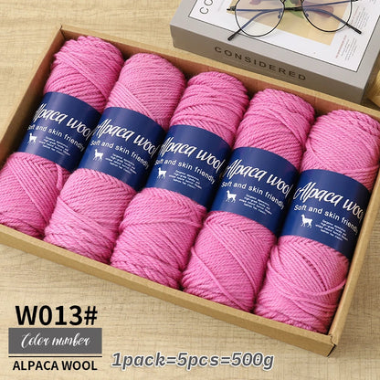 500g Coarse Hand-Weaving Alpaca Wool Yarn