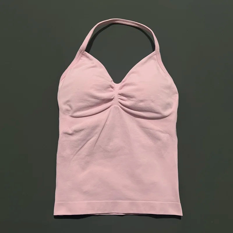 Impact Longline Strappy Sports Bra - Open Back Yoga Tank Top