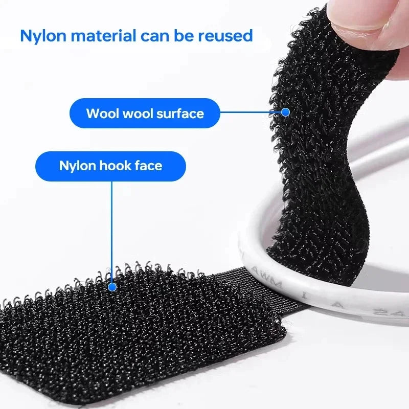 Bridas organizadoras de cables: bridas de nailon desmontables para la gestión de cables