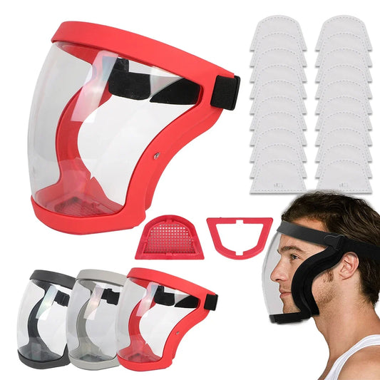 Full Face Shield Mask - Transparent Safety Protection
