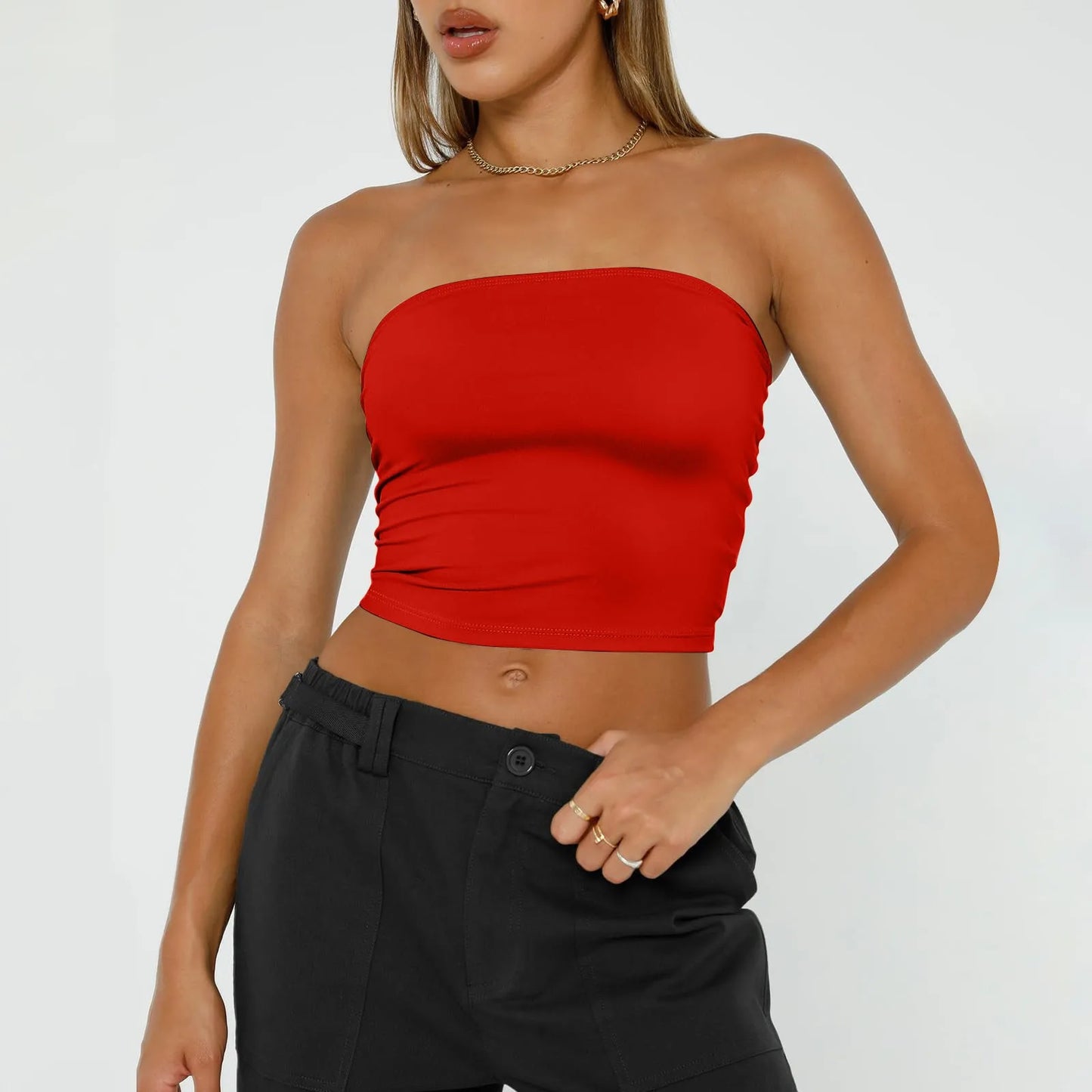 Women's Soft Breathable Bustier - Cotton Spandex Tube Top