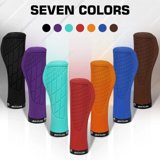 Bicycle Handlebar Grip - Rubber Shock Absorbing Lockable MTB
