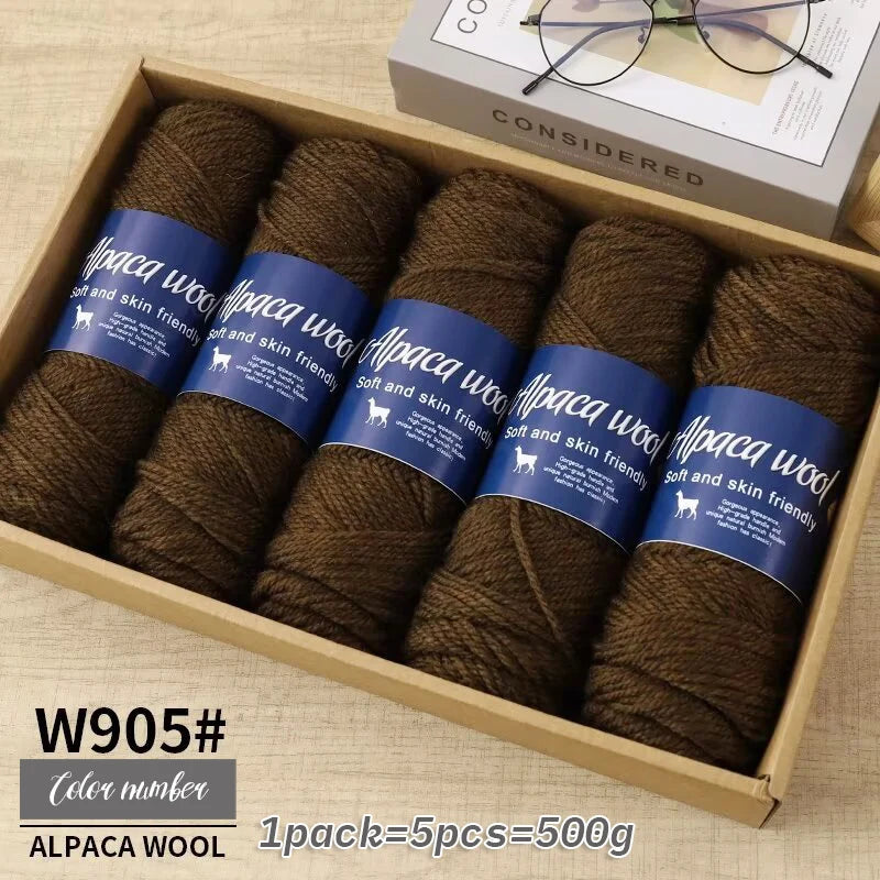 500g Coarse Hand-Weaving Alpaca Wool Yarn