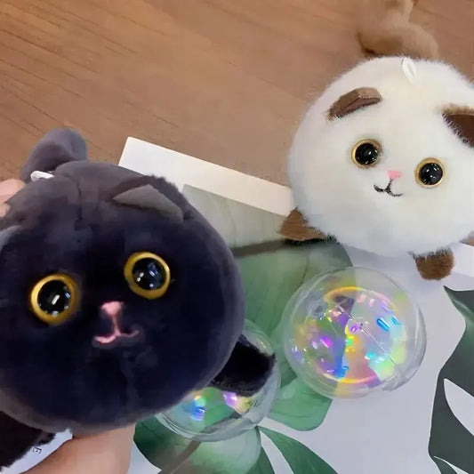 Porte-clés en peluche en forme de chat mignon