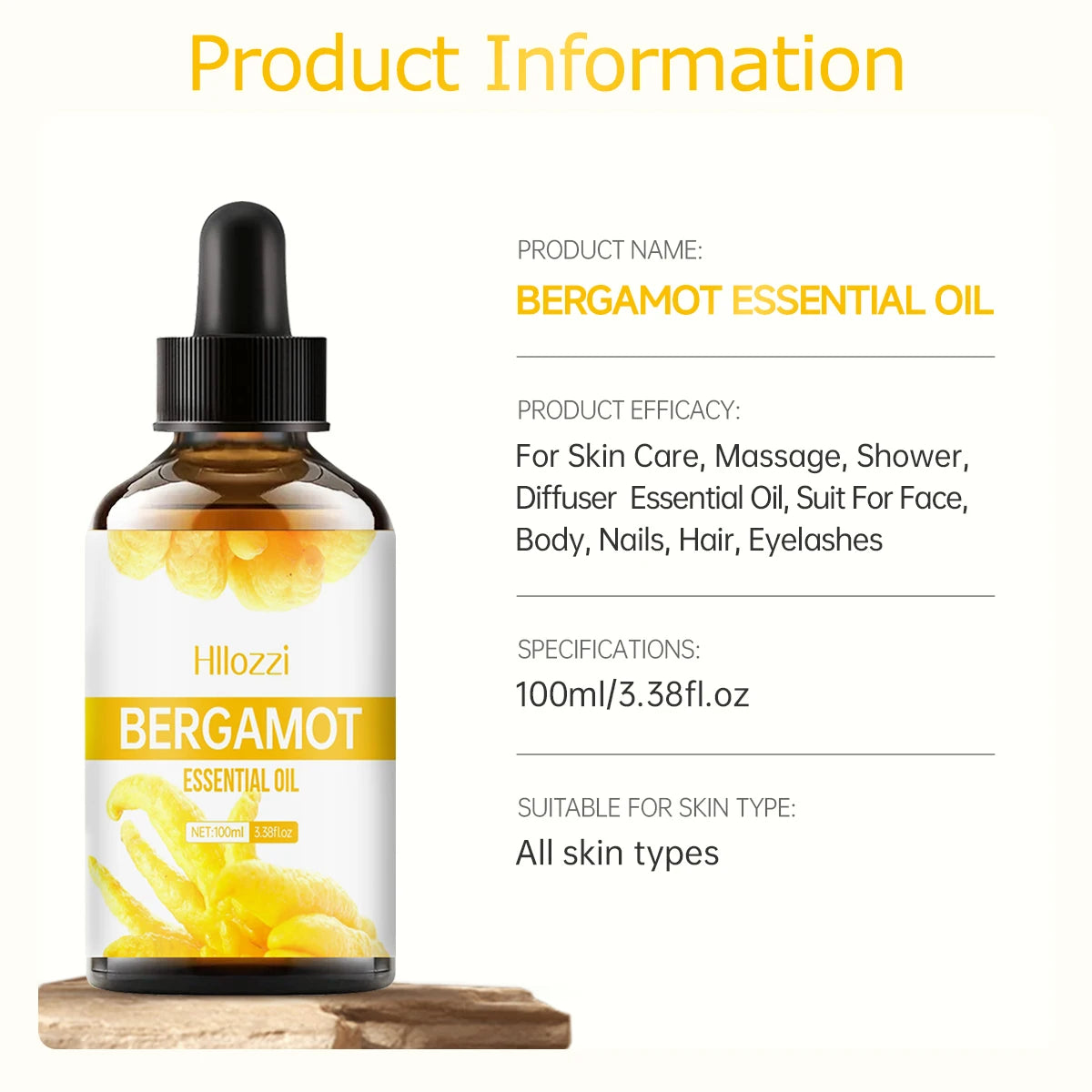 Bergamot Essential Oil - Premium Hair Care & Aromatherapy Oil