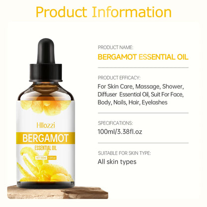 Bergamot Essential Oil - Premium Hair Care & Aromatherapy Oil - Bascora