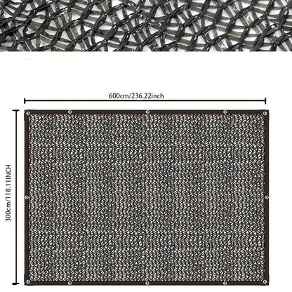 Black Shade Cloth Sunblock Mesh - Taped Edge with Grommets - Bascora