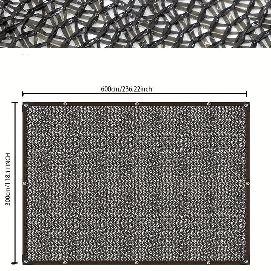 Black Shade Cloth Sunblock Mesh - Taped Edge with Grommets
