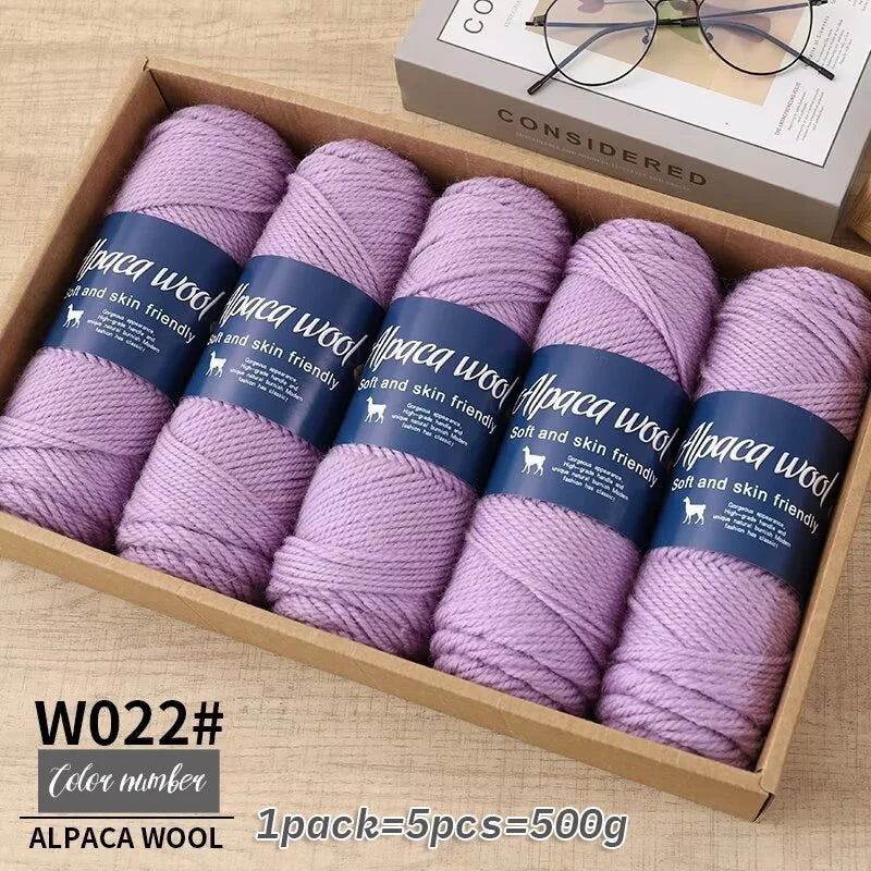 500g Coarse Hand-Weaving Alpaca Wool Yarn