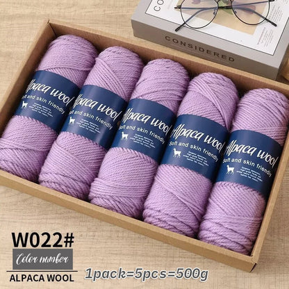 500g Coarse Hand-Weaving Alpaca Wool Yarn