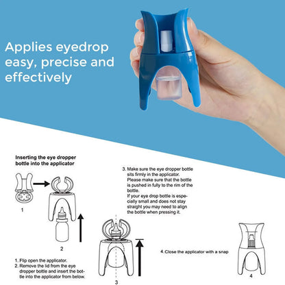 Eye Drop Bottle Helper - Reusable Eyedrop Guide Applicator - Bascora