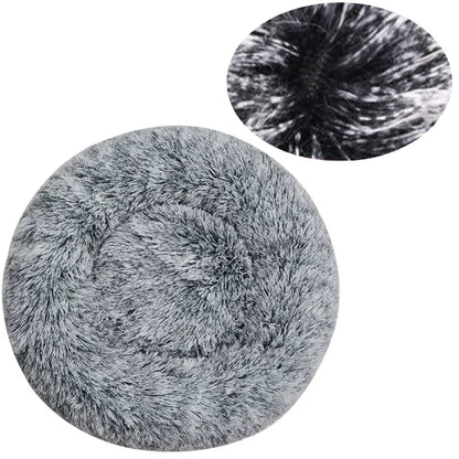 Round Plush Pet Bed - Super Soft for Large Dogs & Cats
