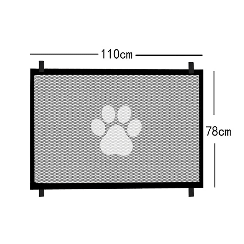 Dog Gate for Stairs - Indoor Pet Safety Barrier with 4 Hooks