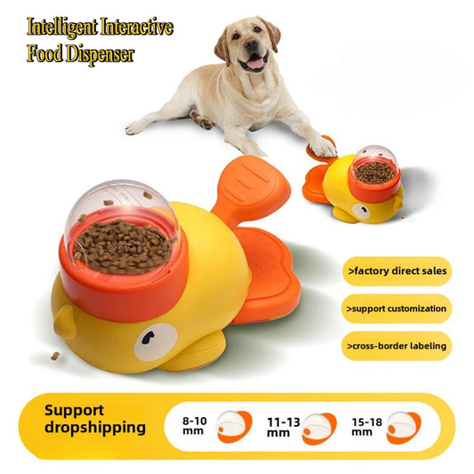 Distributeur de friandises pour animaux de compagnie - Distributeur d'entraînement en forme de canard de dessin animé