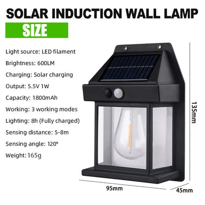 Solar-Powered Waterproof Outdoor Wall Light | Motion Sensor - Bascora