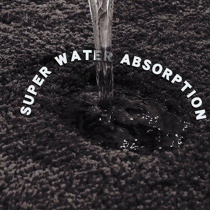Water being absorbed into a textured black surface with 'Super Water Absorption' text.
