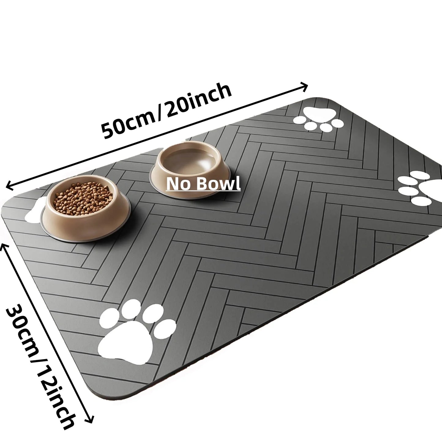 Tapis d'alimentation pour animaux de compagnie - Set de table absorbant et imperméable pour gamelles de nourriture et d'eau