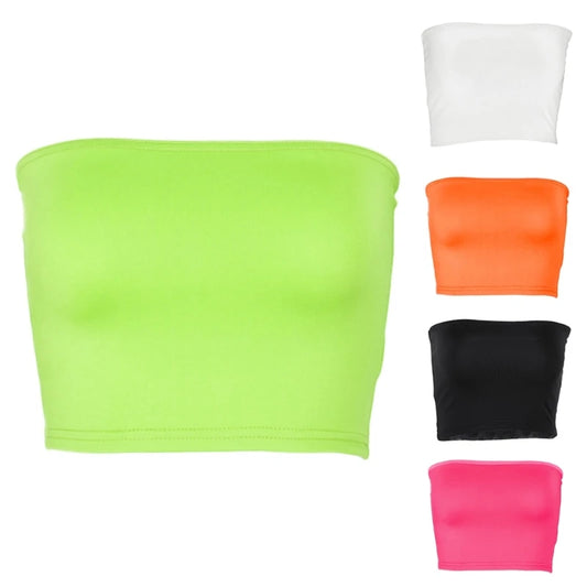 Women's Summer Strapless Tube Top - Off Shoulder Bandeau