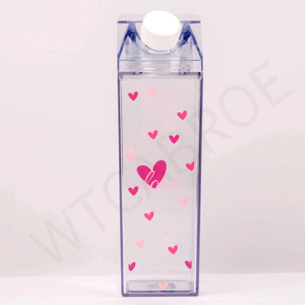 Bouteille d'eau en carton de lait - Gobelet portable transparent