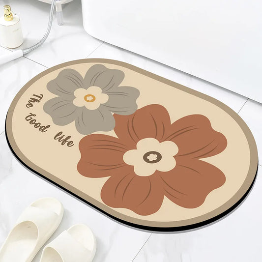 Petit tapis de terre de diatomées Daisy - Lavable à la main et multi-usages