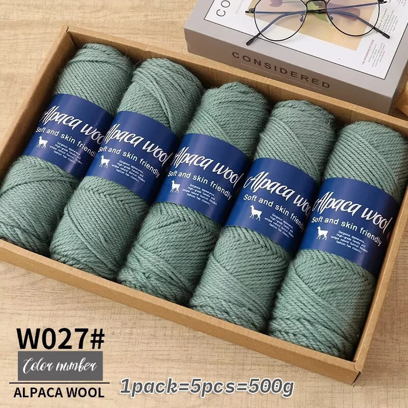 500g Coarse Hand-Weaving Alpaca Wool Yarn