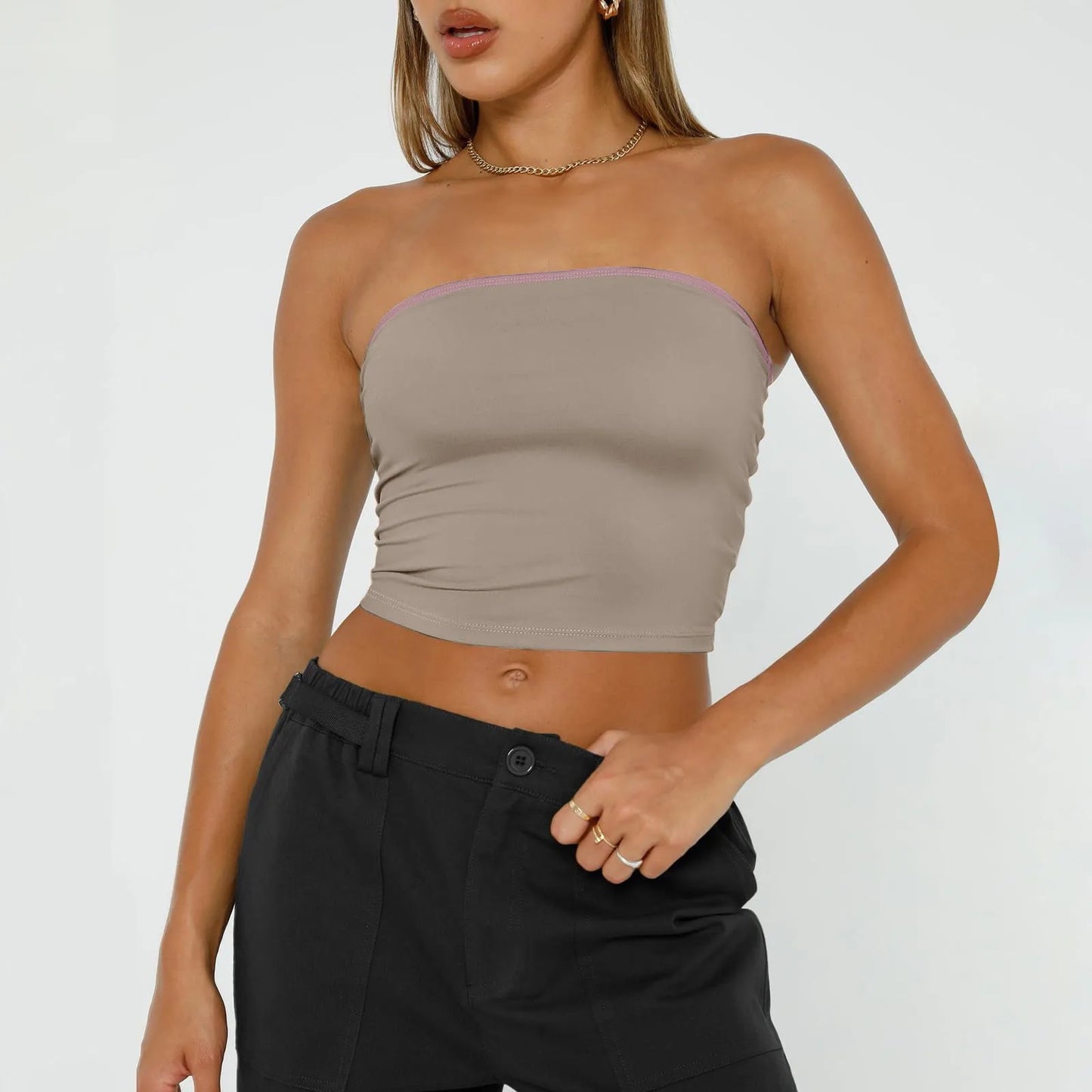 Women's Soft Breathable Bustier - Cotton Spandex Tube Top