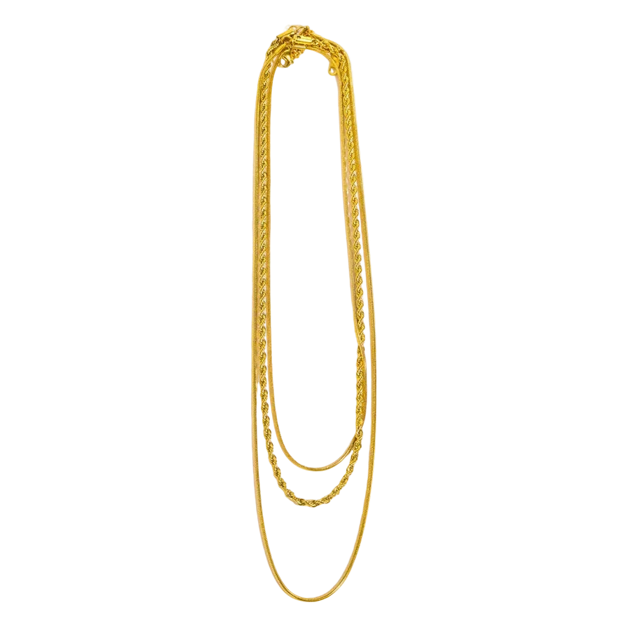 Savaé Design 18K Gold Plated Layered Chain Necklace