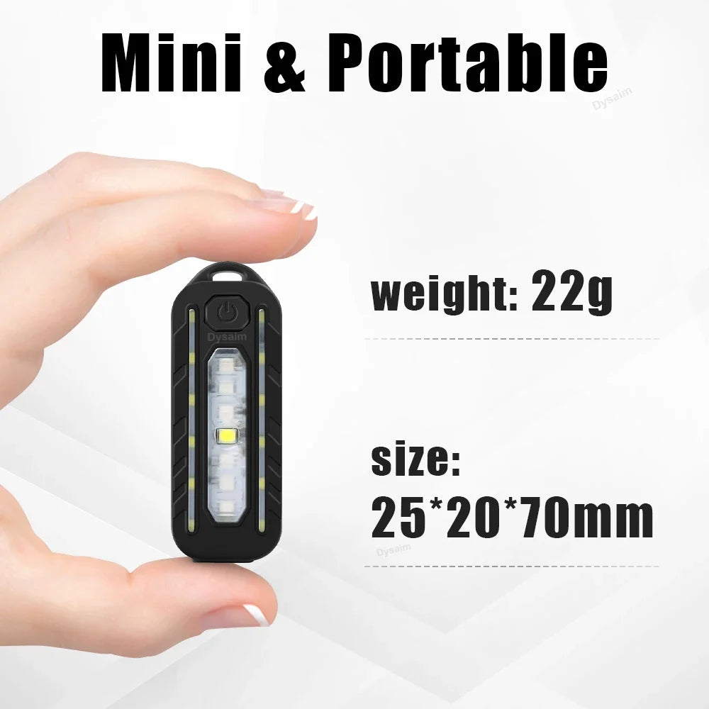 Lampe de poche tactique porte-clés - Lampe de travail LED professionnelle