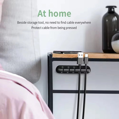 USB Cable Organiser & Wire Management Clips - Bascora