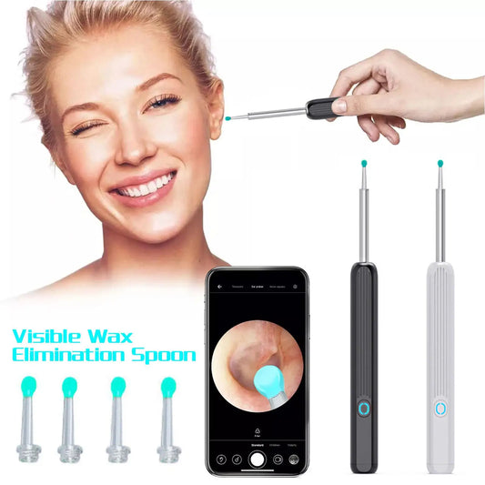 Smart Visual Ear Cleaner with LED Light - Wireless Otoscope