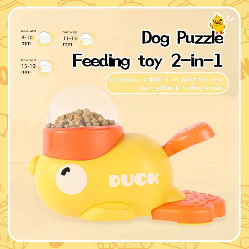 Pet Snack Feeder - Cartoon Duck Design Training Dispenser