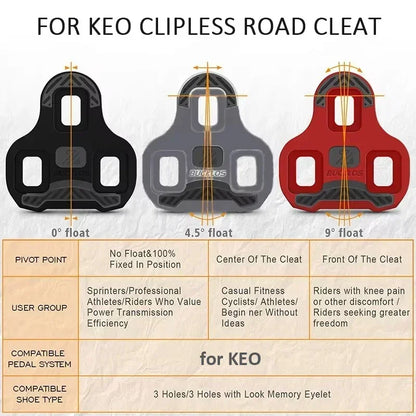 LOOK Keo Cleats - Float Road Cycling Pedal Cleats - Bascora