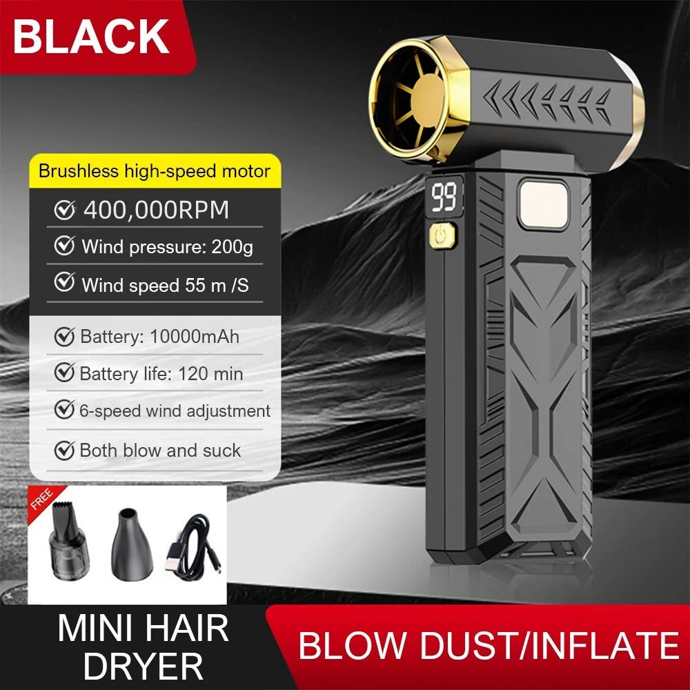 High-Power Turbo Jet Fan - 400,000 RPM Brushless Motor Blower