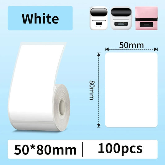 Circle Thermal Paper Stickers - Printer Compatible Labels