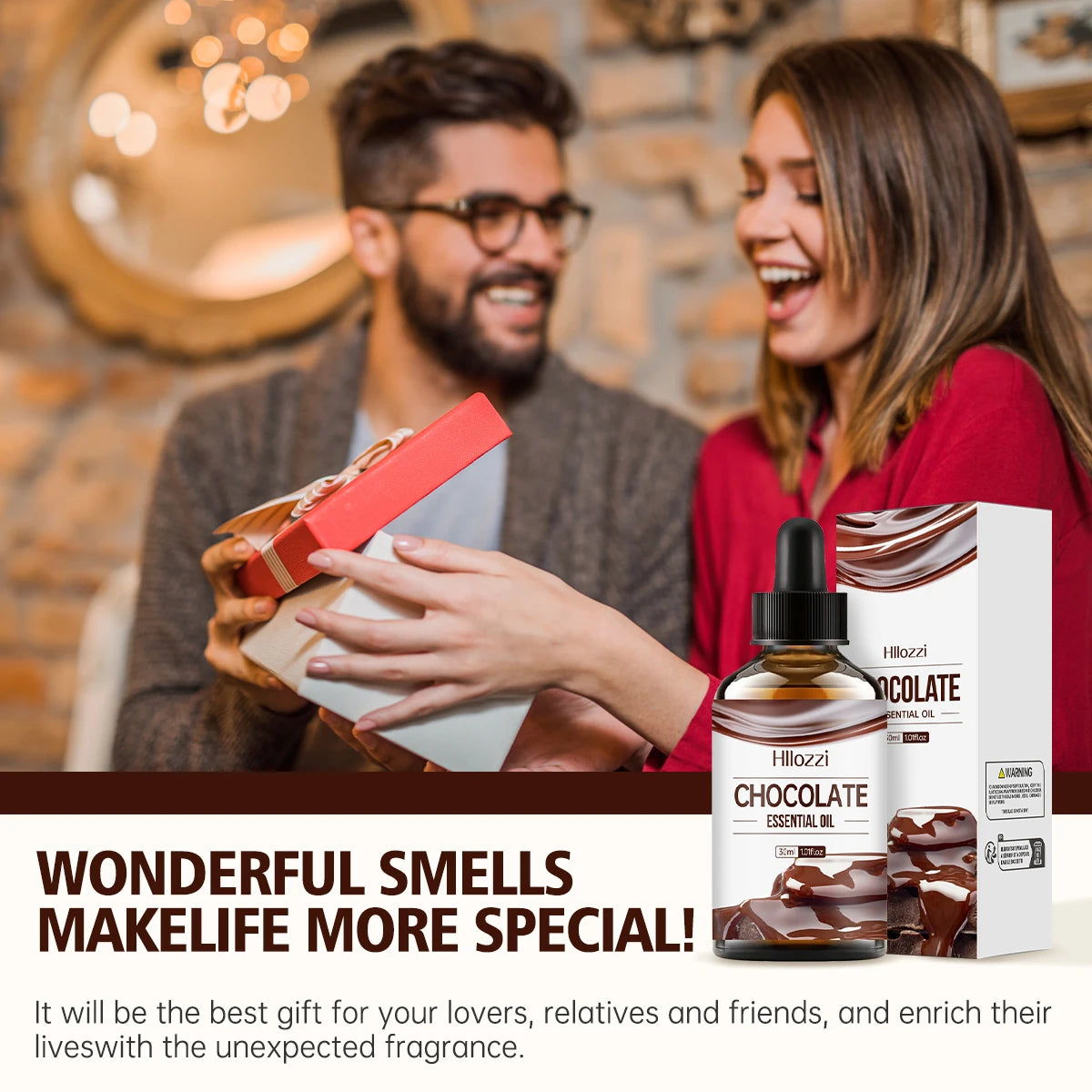 Chocolate Essential Oil - Long-Lasting Fragrance for Home & Skin