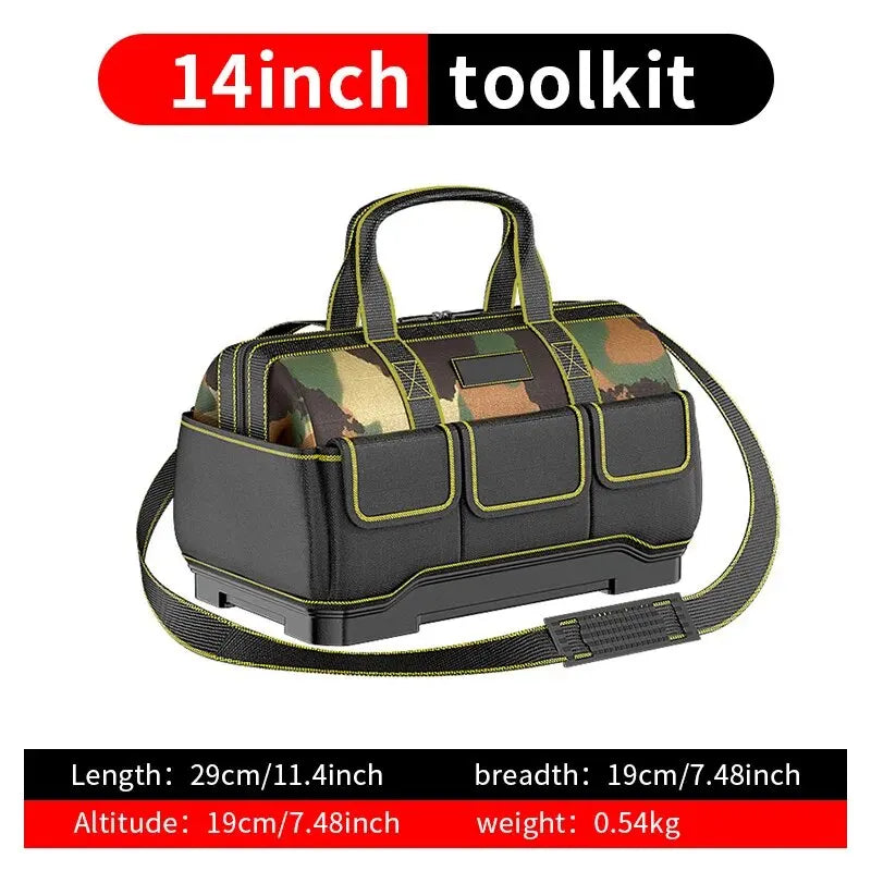 Professional Electrician Tool Bag - Waterproof Multi-Pocket Oxford