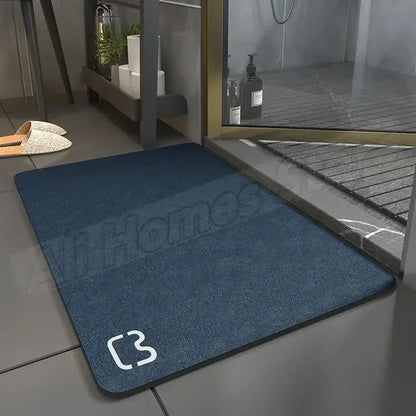 Double-Sided Diatomaceous Earth Bath Mat 40x60cm - Super Absorbent - Bascora