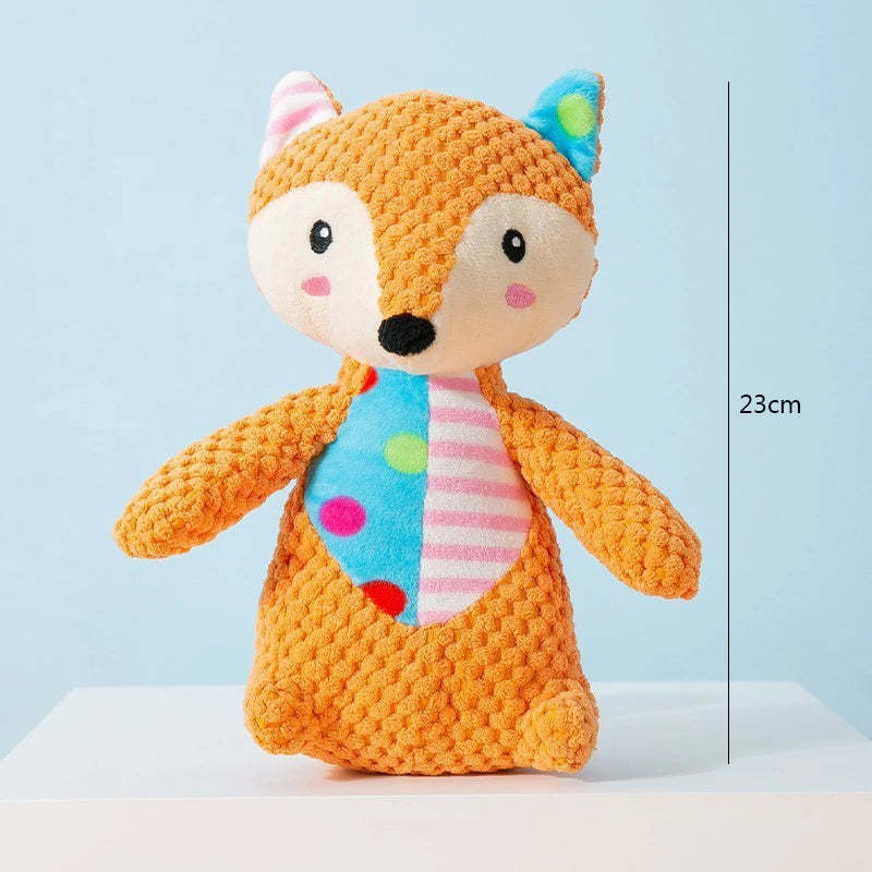 Jouet en peluche pour animaux de compagnie - Jouet interactif couineur pour animaux avec nettoyage des dents