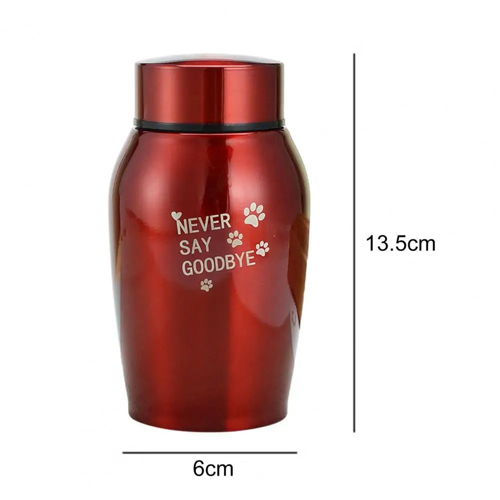 Pet Urn - Stainless Steel Cremation Urn for Dogs and Cats