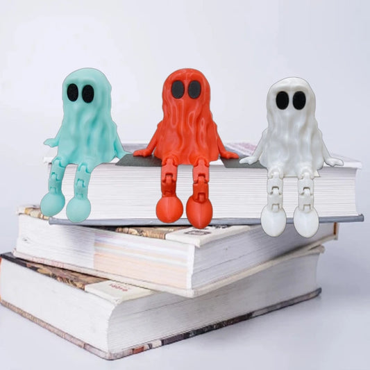 3D Printed Halloween Ghost Ornament - Movable Fidget Toy