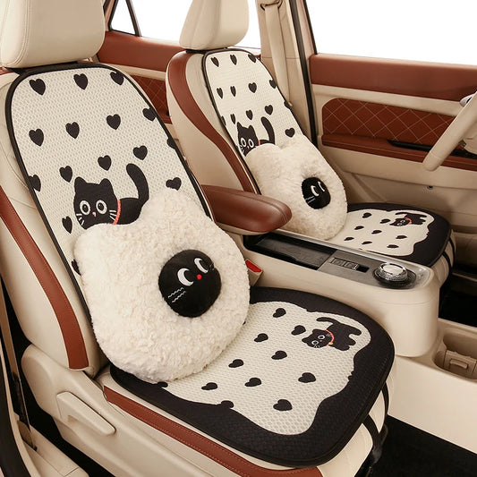Coussin de siège auto en maille nid d'abeille pour chaton mignon