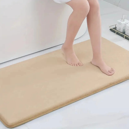 Large Bathroom Floor Mat - Water Absorbent Anti-Slip Carpet - Bascora